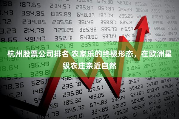 杭州股票公司排名 农家乐的终极形态，在欧洲星级农庄亲近自然
