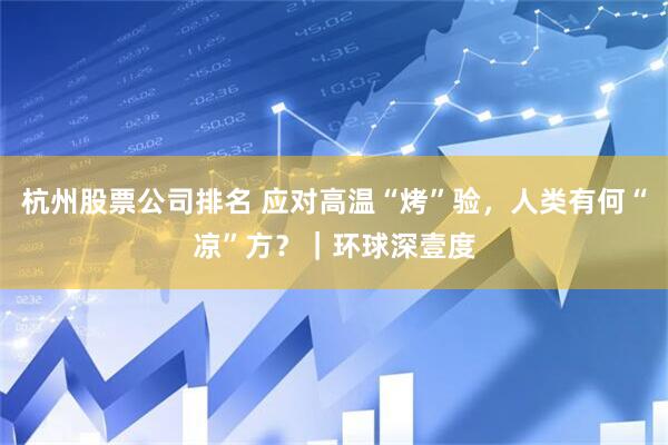 杭州股票公司排名 应对高温“烤”验，人类有何“凉”方？｜环球深壹度