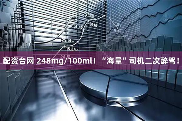 配资台网 248mg/100ml！“海量”司机二次醉驾！